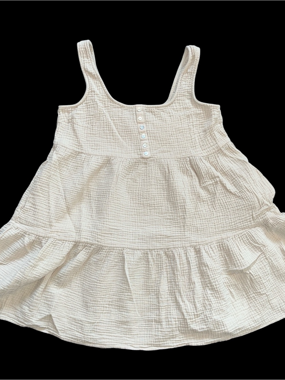 Wishlist Cream Gauze Button Down Blouse Woman’s Small! Fast Shipping